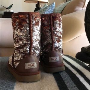 UGG Australia Dual Color Sequined Boots